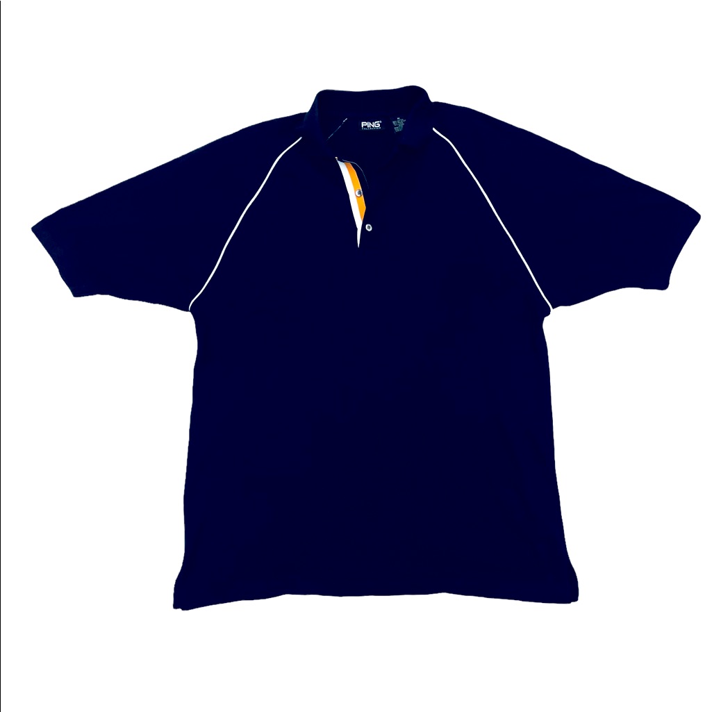 Ping Short Sleeve Blue Polo Shirt Golf Mens Size Medium Ping Short Sleeve Blue Polo Shirt Golf Mens Size Medium